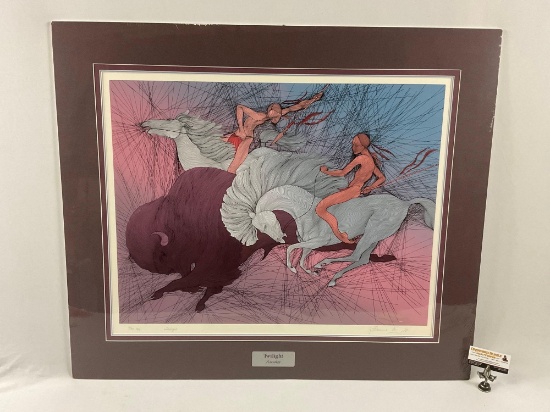 Lg. signed serigraph art print TWILIGHT by Guillaume A. Azoulay w/ COA, #ed 6/75 DL