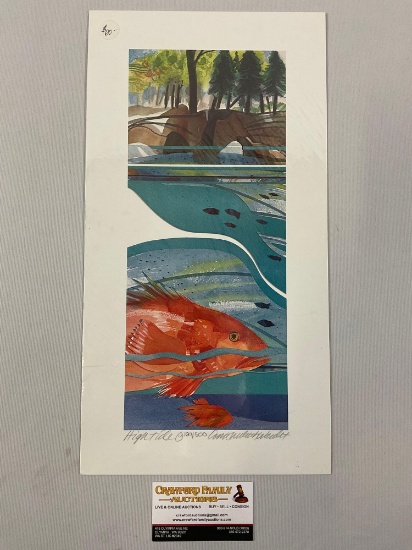 Signed / numbered art print HIGHTIDE by Ann Militich-Warder, #ed 127/500