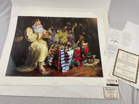 1993 signed / numbered art print THE DREAMER'S TRUNK by Dean Morrissey, 273/1500 w/ COA