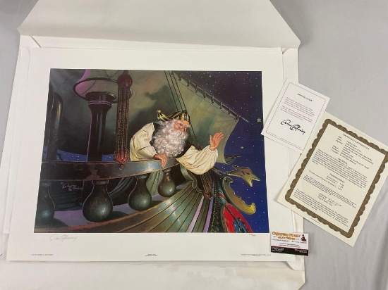 1993 signed / numbered art print DRIFTING CLOSER by Dean Morrissey, 273/1250 w/ COA