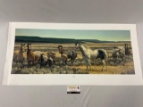 Limited Edition 2003 signed / numbered horse art print AMAZING GRAYS by Nancy Glazier, #ed 64/100 IE