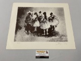 Vintage 1979 pencil signed / numbered lithograph art print BALLERINA by DIEGO VOCI, #ed 72/60