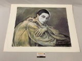 1984 pencil signed / numbered serigraph art print PIERROT by Shelley Schoneberg, #ed 49/100