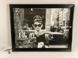 Modern framed Breakfast at Tiffany's - Audrey Hepburn art print