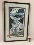 Framed signed / numbered art print A GLACIER IN SOUTHEAST by Ann Militich, #ed 397/500