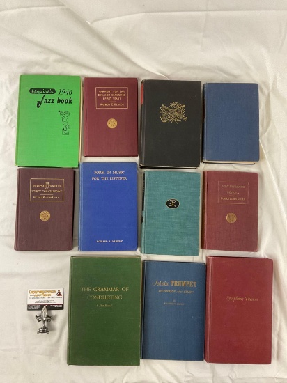 11 pc. lot of antique hardcover books on musical instruction.