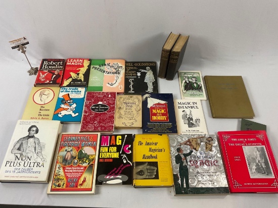 20 pc. lot of antique / modern MAGIC BOOKS from library of world famous illusionist JOHN POMEROY.