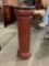 Column style pedestal accent table / plant stand with interior storage.