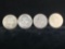 4x 1963-D silver Franklin Half dollars all nice coins except 1 has rim damage see pics