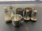 Lot of 7 items (2 Silver plate cups , 1 Stainless cup ,2 Pewter Salt and Pepper Shakers + 2 more