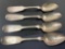 4x Antique J. Conning Hammered Coin Silver Serving Spoons Mobile, Alabama