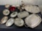 Large lot of silver plated dishes, trays, and bowls