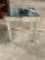 Unique beveled glass mirrored accent table. See pics.