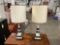 Pair of Vintage Art Deco style marble base lamps.