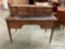 Vintage Writing desk with multiple storage compartments and locking drawers.
