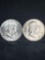 Pair of Uncirculated MS quality 1963-D Silver Franklin Half dollars / see pics