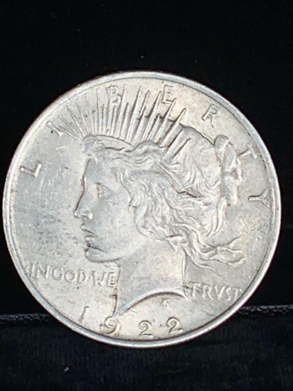 Good quality ,1922 Silver peace dollar