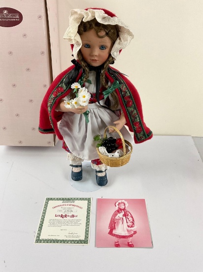 Ashton Drake galleries, little red riding hood, porcelain doll, box included