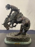 Signed Bronze Statue 'Rattlesnake' by Frederic Remington