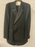 Adolfo Three Piece Tuxedo, Jacket + Vest + Slacks