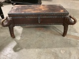 Antique Elephant themed storage Trunk.