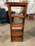 Nice 4-Tier wooden shelving unit.