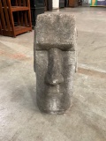 Easter Island Head concrete yard art.