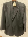 Hart Schaffner & Marx Gold Trumpeter Tailored for Nordstrom Pinstripe Grey Jacket and Slacks