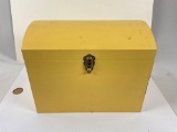 Beautiful vintage yellow wooden chest