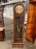 Beautiful Antique German Grandfather Clock with bronze face by EMBEE.