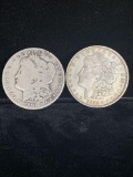 2 x Silver Morgan dollars , 1921 & better date 1901-O