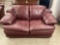 Burgundy Leather SEALY loveseat by Klaussner Furniture. Matches lot # 276