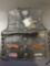 Diamond Plate with Genuine Buffalo Leather Motorcycle Vest with Patches Size S