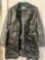 Sputer Synthetic Black Leather Trench Jacket Women's Size M