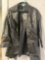 Sputer Synthetic Black Leather Trench Jacket Women's Size S