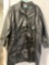 Sputer Synthetic Black Leather Trench Jacket Women's Size 3XL