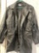 Sputer Synthetic Black Leather Trench Jacket Men's Size L