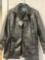 Sputer Synthetic Black Leather Trench Jacket Women's Size 2XL