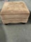 THOMASVILLE OTTOMAN LIGHT BROWN FABRIC.