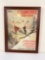 Chamonix Mont-Blanc framed vintage advertisement poster, great condition
