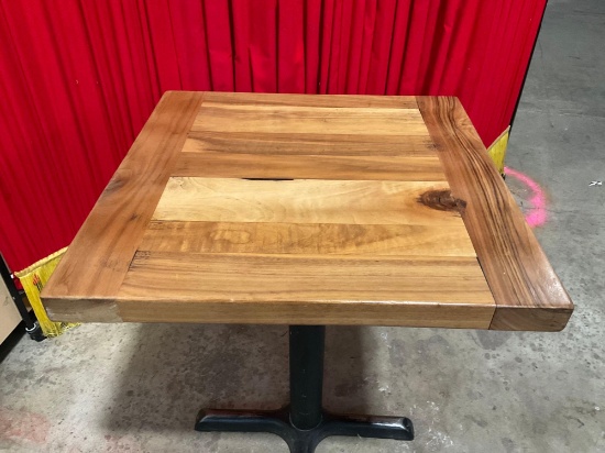 CAFE TABLE FROM OLYMPIA BISTRO. 30" tall 24"x 24" wide.