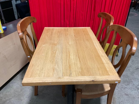 CAFE TABLE AND CHAIRS FROM OLYMPIA BISTRO. 30" tall 48" long 30" wide