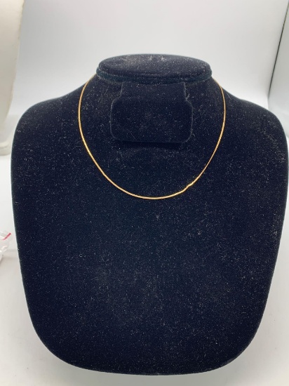 14" elegant 14k gold necklace made in Italy