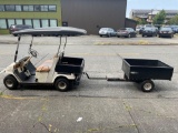 YAMAHA Gas-Powered Golf cart with OHIO STEEL utility cart.