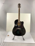 Immaculate Epiphone AJ acoustic/electric guitar comes with foldable guitar stand