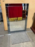 MODERN CONTEMPORARY BEVELED GLASS MIRROR with smoked glass beveled frame.