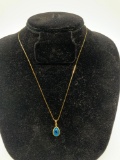 Beautiful 16 inch 14k gold necklace with 14k pendant