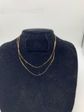 2 x very elegant 14k gold necklaces