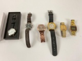 Wonderful collection of different men's wrist watches.