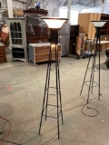 Modern Torchiere floor lamp with two lights - 1 up, 1 down. (1 of 2).